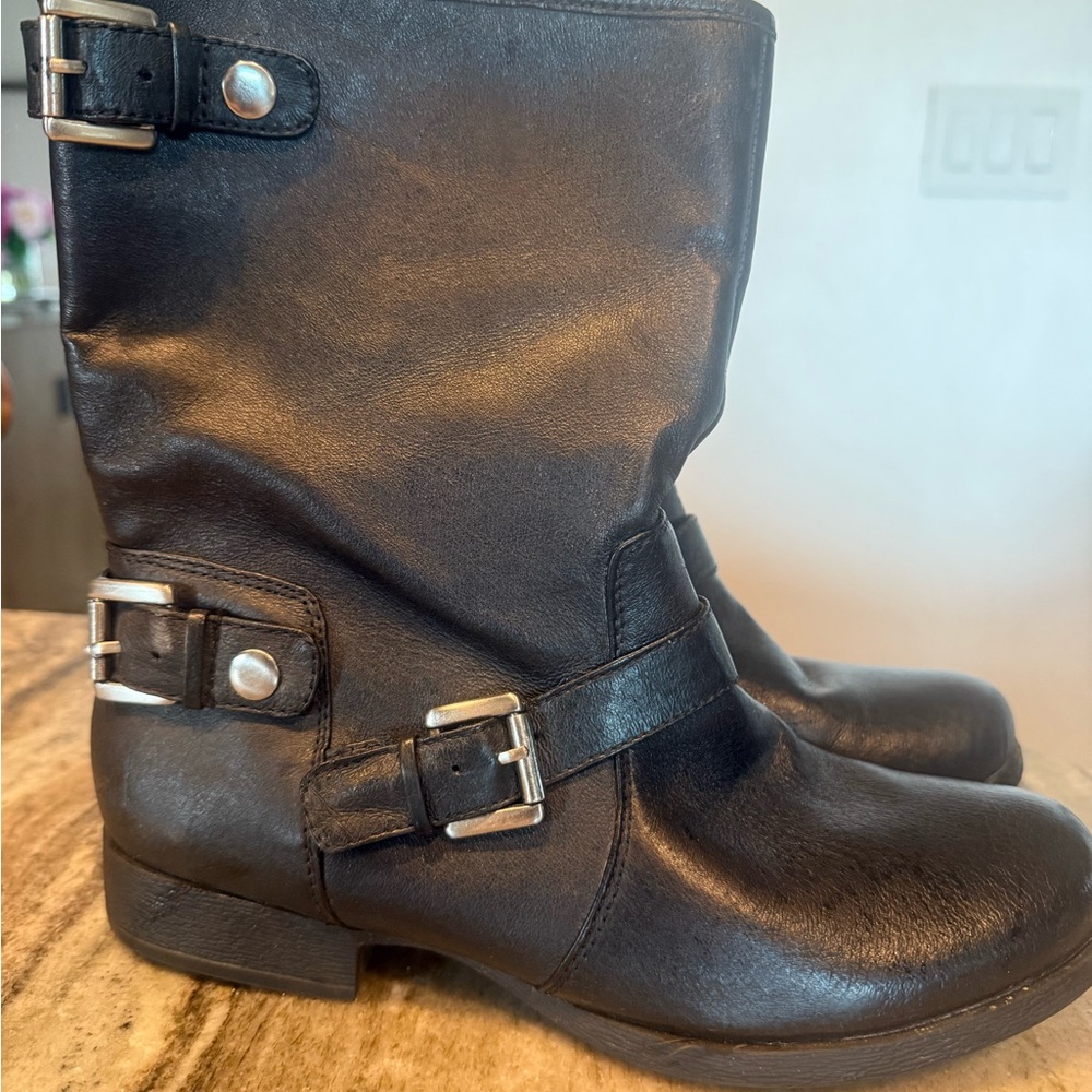 Nine West Black Heeled Boots - Picture 3 of 5